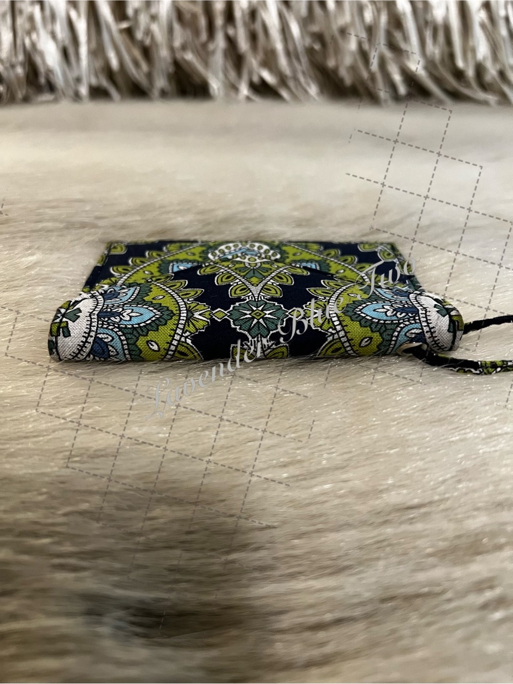 NEW Vintage VERA BRADLEY Cambridge 2007 Luggage Tag Envelope Card Holder Green - Picture 7 of 9